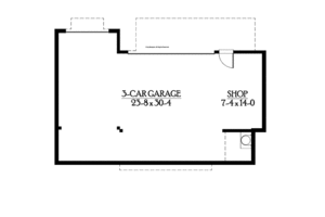 Floor Plan - Main Floor for Craftsman House Plan #132-527 - 1 bed, 1 bath
