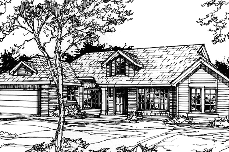 Home Plan - Prairie Exterior - Front Elevation Plan #320-1103