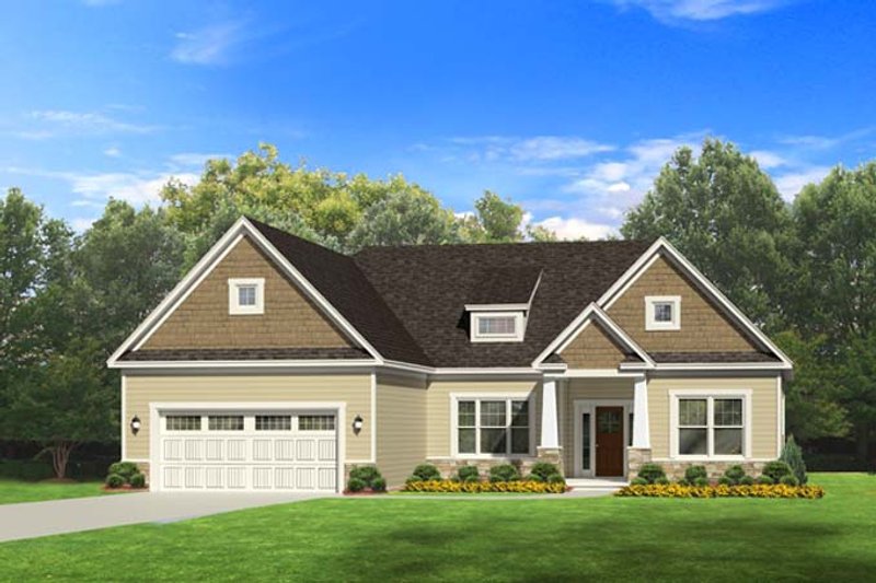 Architectural House Design - Ranch Exterior - Front Elevation Plan #1010-74