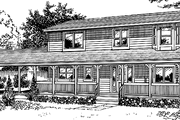 Country Style House Plan - 3 Beds 2.5 Baths 2215 Sq/Ft Plan #118-153 