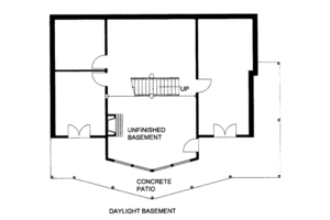 Floor Plan - Lower Floor for Log House Plan #117-675 - 3 bed, 2.5 bath