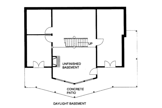 Floor Plan - Lower Floor for Log House Plan #117-675 - 3 bed, 2.5 bath