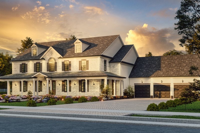 Dream House Plan - Exterior - Front Elevation 11 for Traditional House Plan #54-720 - 6 bed, 4 bath