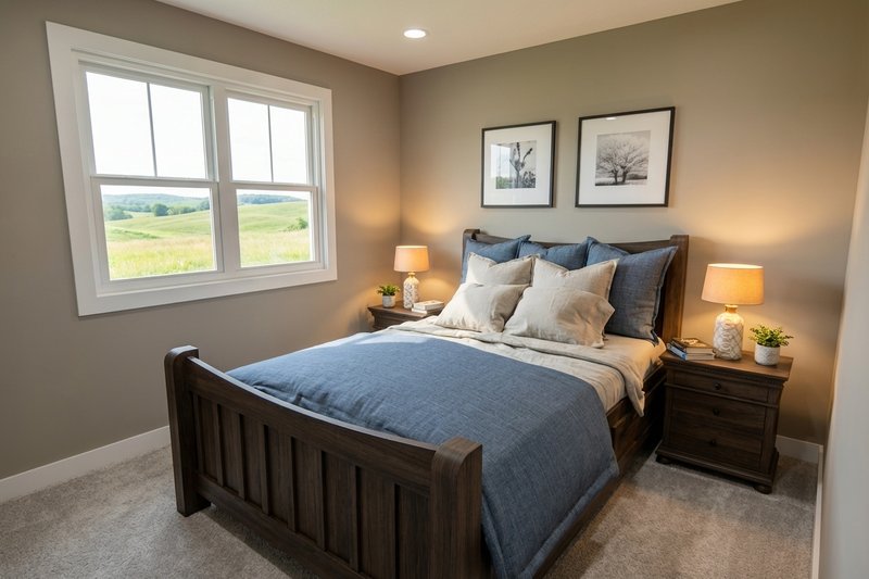 Architectural House Design - Interior - Bedroom 1 for Craftsman House Plan #51-1525 - 3 bed, 2.5 bath
