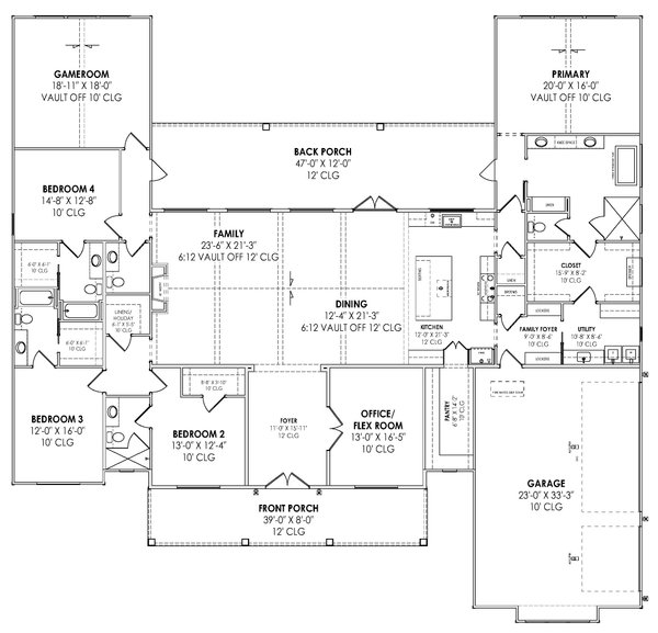 Farmhouse Floor Plan - Main Floor Plan #1096-12