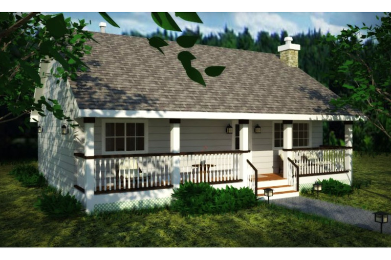 House Plan Design - Exterior - Front Elevation 6 for Country House Plan #18-1027 - 2 bed, 1 bath