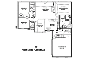 Floor Plan - Main Floor for European House Plan #81-13760 - 3 bed, 3 bath