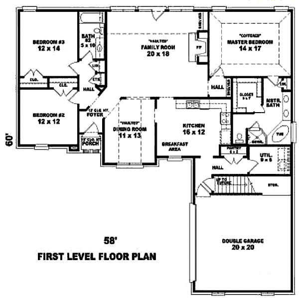 European Floor Plan - Main Floor Plan #81-13760