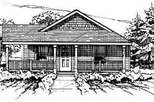 Ranch Exterior - Front Elevation Plan #50-232