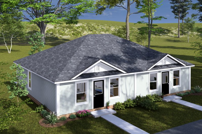 Architectural House Design - Exterior - Other Elevation 2 for Cottage House Plan #513-2303 - 3 bed, 1 bath