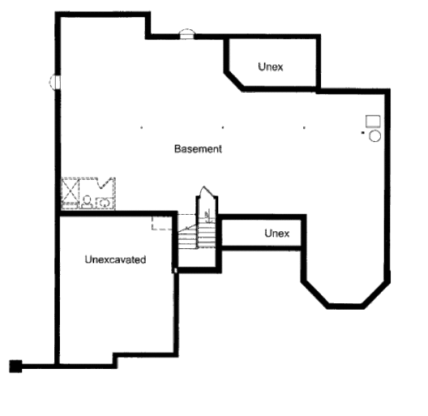 Architectural House Design - Traditional Floor Plan - Lower Floor Plan #46-430