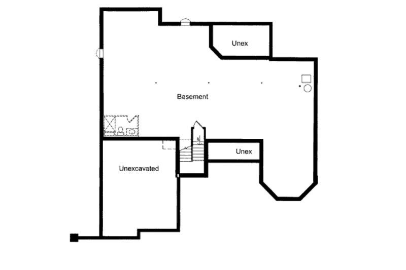 Home Plan - Floor Plan - Lower Floor for Traditional House Plan #46-430 - 3 bed, 2 bath