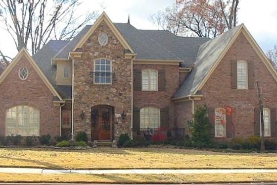 Exterior - Front Elevation for European House Plan #81-402 - 4 bed, 3.5 bath