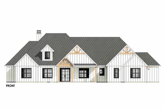 Exterior - Front Elevation 5 for Country House Plan #1096-71 - 4 bed, 3 bath