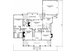 Floor Plan - Main Floor for Southern House Plan #137-234 - 4 bed, 3 bath