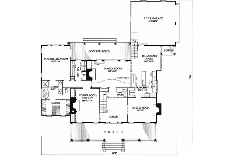 Southern Style House Plan - 4 Beds 3 Baths 3201 Sq Ft Plan #137-234 