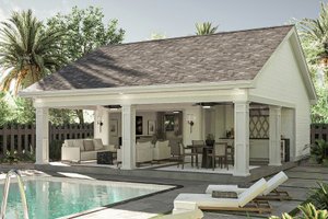 Craftsman Exterior - Front Elevation Plan #455-437
