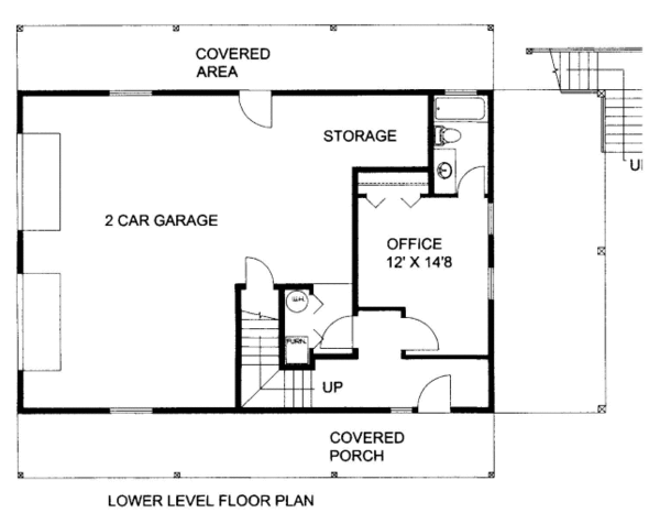 House Blueprint - Bungalow Floor Plan - Lower Floor Plan #117-726