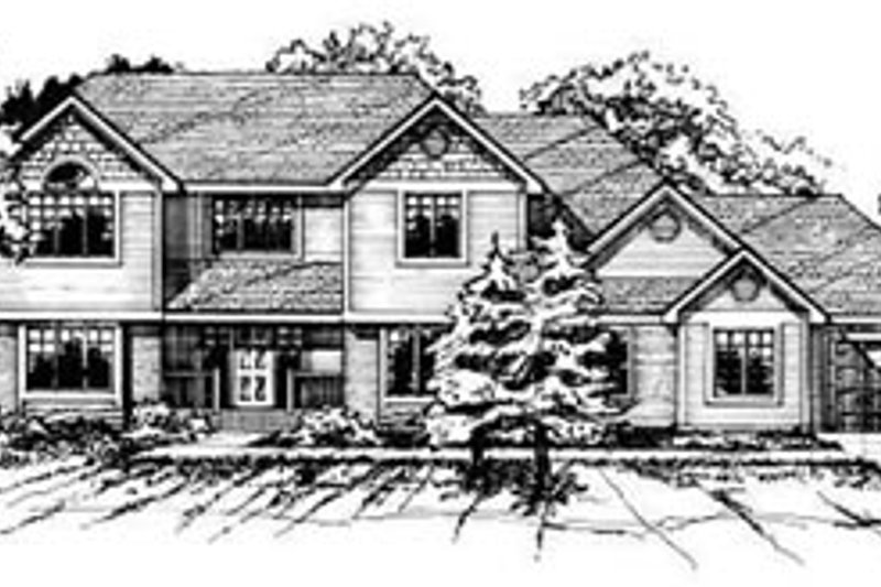 Architectural House Design - Traditional Exterior - Front Elevation Plan #50-209