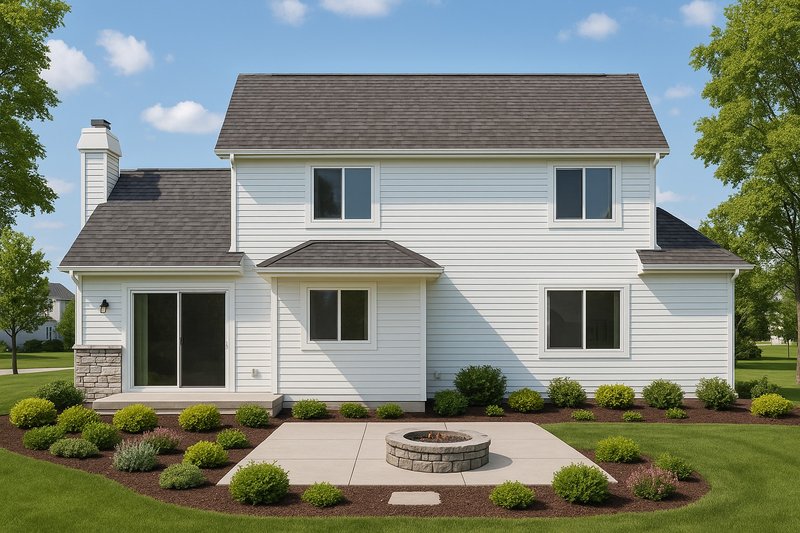 Dream House Plan - Exterior - Rear Elevation for European House Plan #112-316 - 4 bed, 3.5 bath