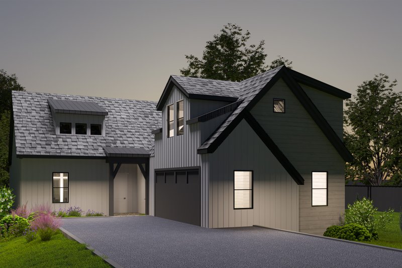 House Plan Design - Exterior - Other Elevation 2 for Farmhouse House Plan #54-440 - 2 bed, 2.5 bath