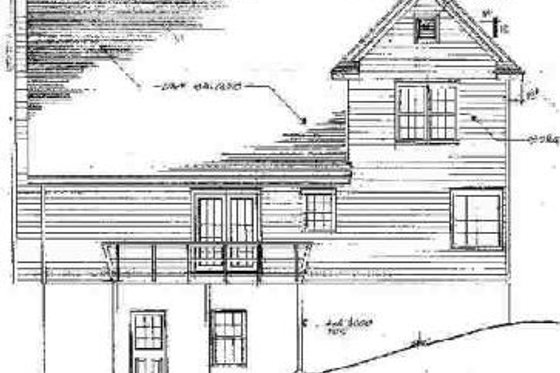 Exterior - Rear Elevation for Farmhouse House Plan #10-217 - 3 bed, 2.5 bath