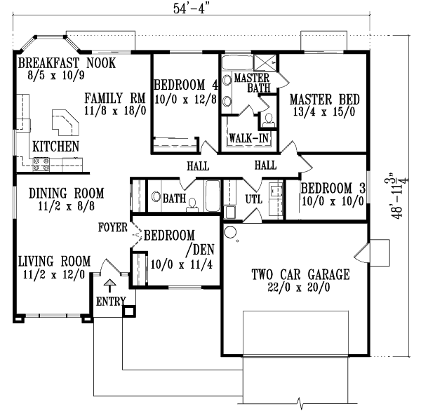 Dream House Plan - Adobe / Southwestern Floor Plan - Main Floor Plan #1-649