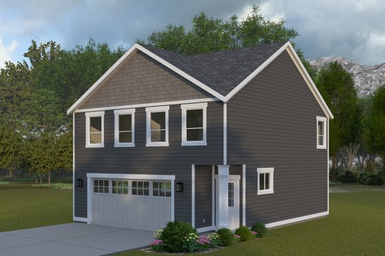 Exterior - Front Elevation 1 for Craftsman House Plan #1060-390 - 2 bed, 1 bath