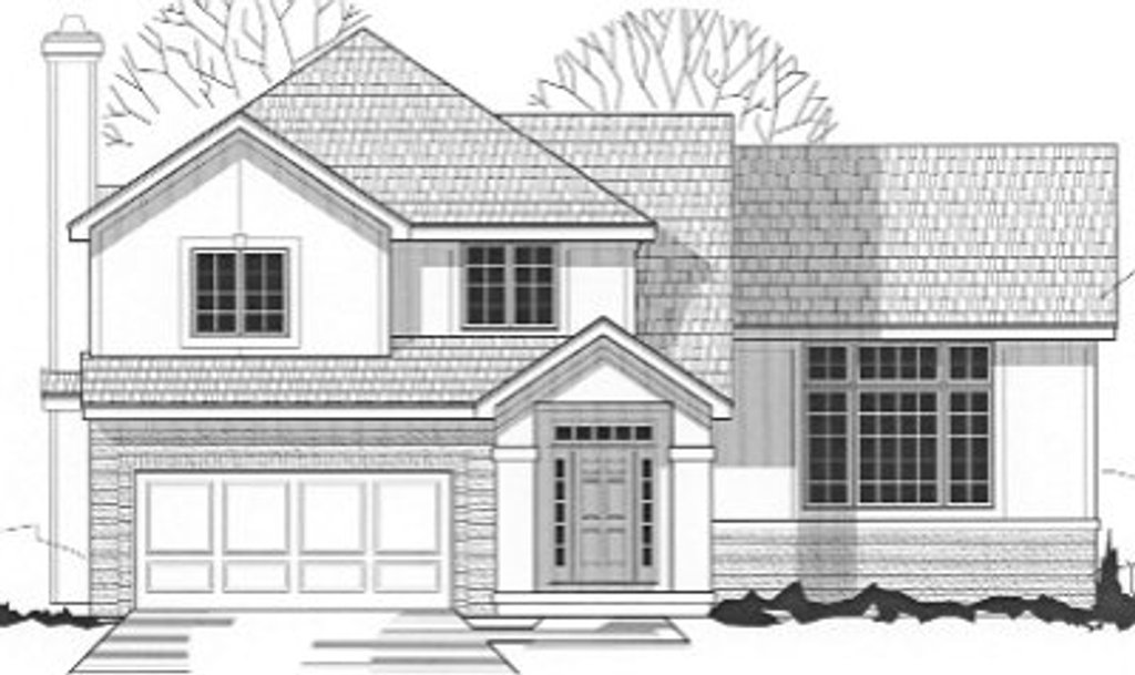 Exterior - Front Elevation 2 for Traditional House Plan #67-762 - 3 bed, 2.5 bath