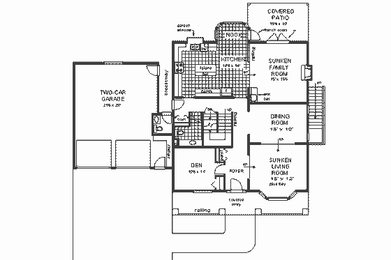 Floor Plan - Main Floor for European House Plan #18-221 - 5 bed, 5 bath