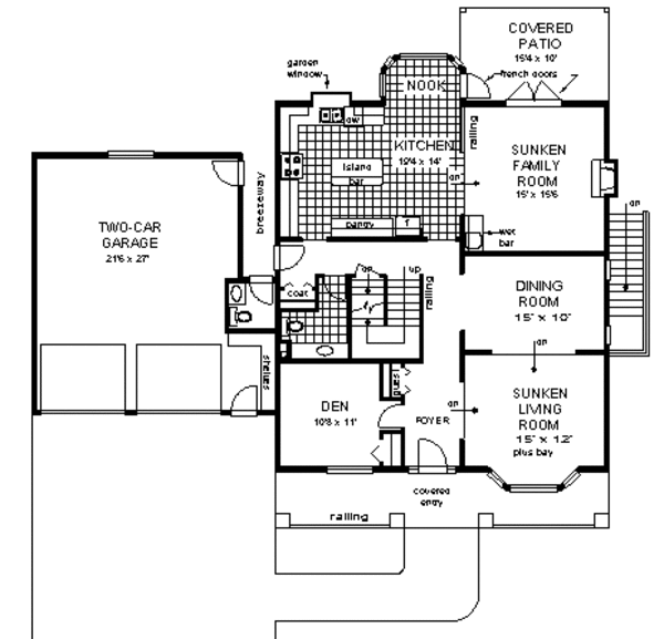 Home Plan - European Floor Plan - Main Floor Plan #18-221