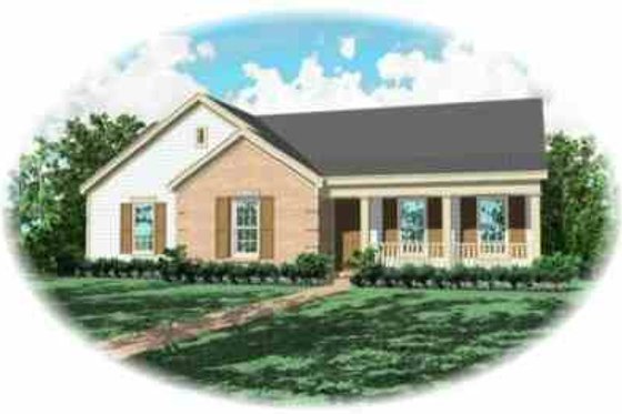 Exterior - Front Elevation for Traditional House Plan #81-167 - 3 bed, 2 bath