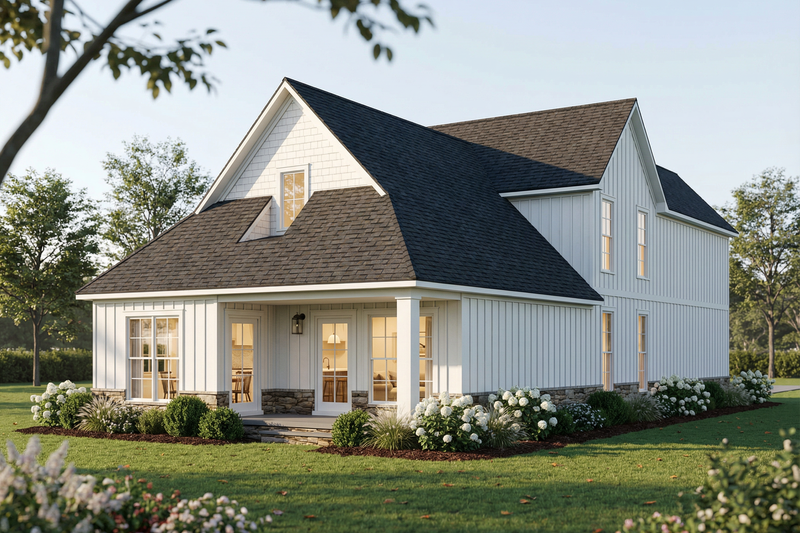 House Blueprint - Exterior - Other Elevation 3 for Farmhouse House Plan #923-484 - 3 bed, 2.5 bath