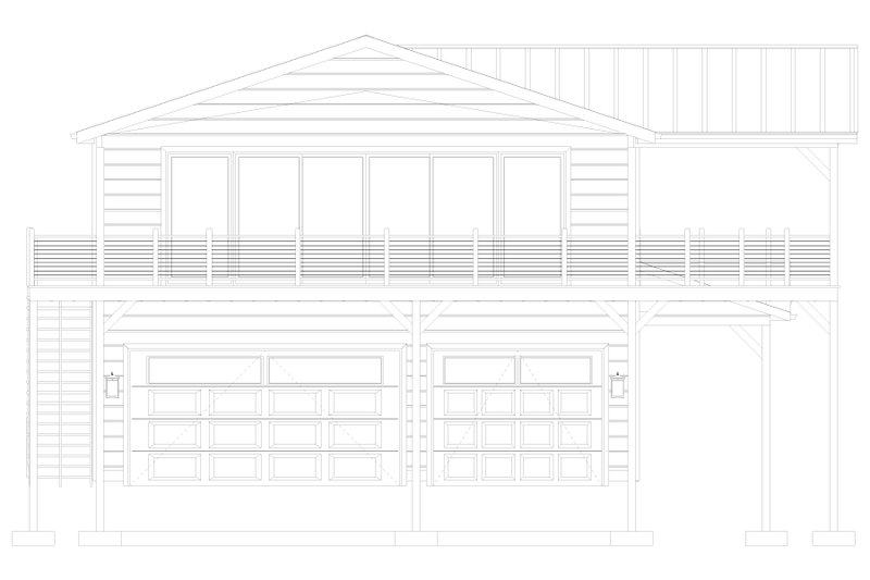 House Blueprint - Exterior - Other Elevation 4 for Barndominium House Plan #1060-377 - 3 bed, 3 bath