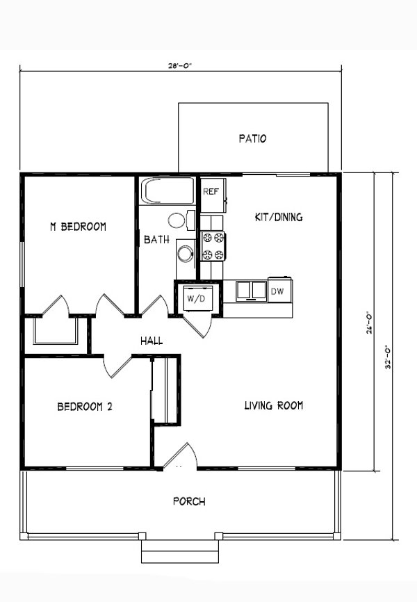 Cottage Floor Plan - Main Floor Plan #515-60