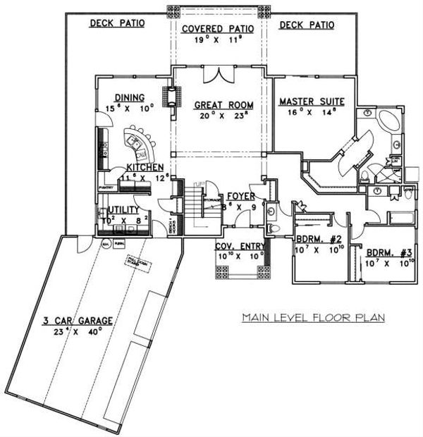Bungalow Floor Plan - Main Floor Plan #117-574