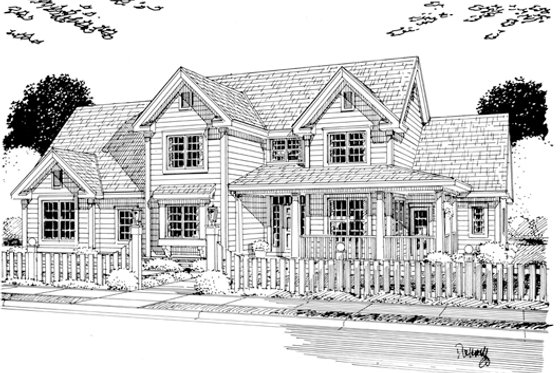 Exterior - Other Elevation for Farmhouse House Plan #513-2046 - 4 bed, 3 bath