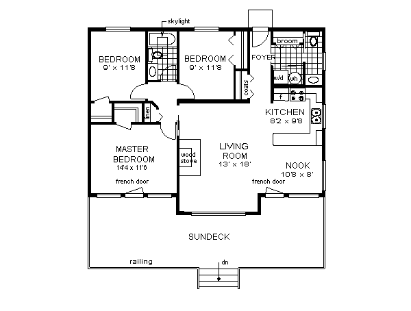 House Design - Ranch Floor Plan - Main Floor Plan #18-164