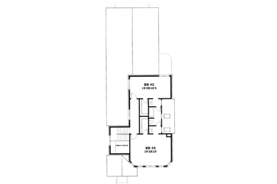 Floor Plan - Upper Floor for Traditional House Plan #50-224 - 3 bed, 2.5 bath