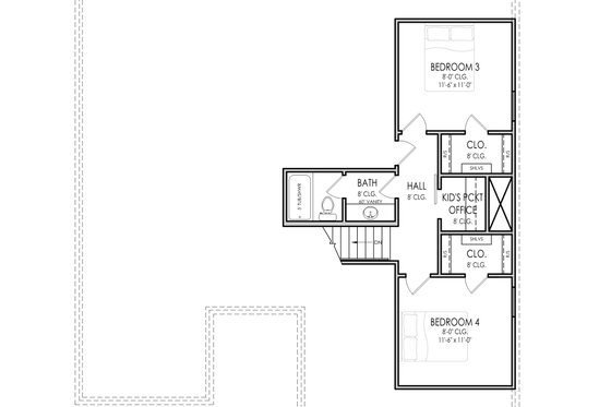 Floor Plan - Other Floor for Traditional House Plan #1119-3 - 4 bed, 3 bath