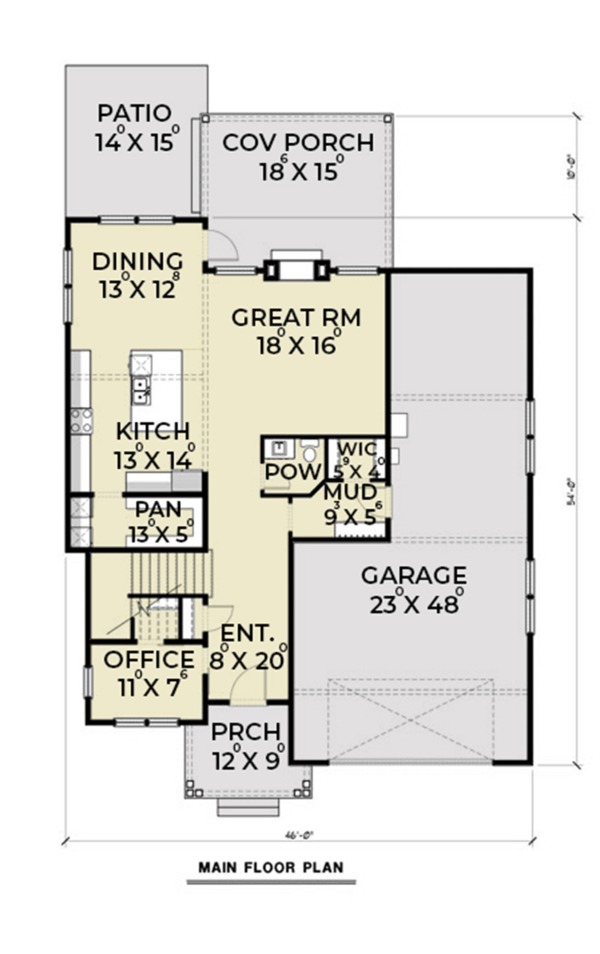 Home Plan - Contemporary Floor Plan - Main Floor Plan #1070-18