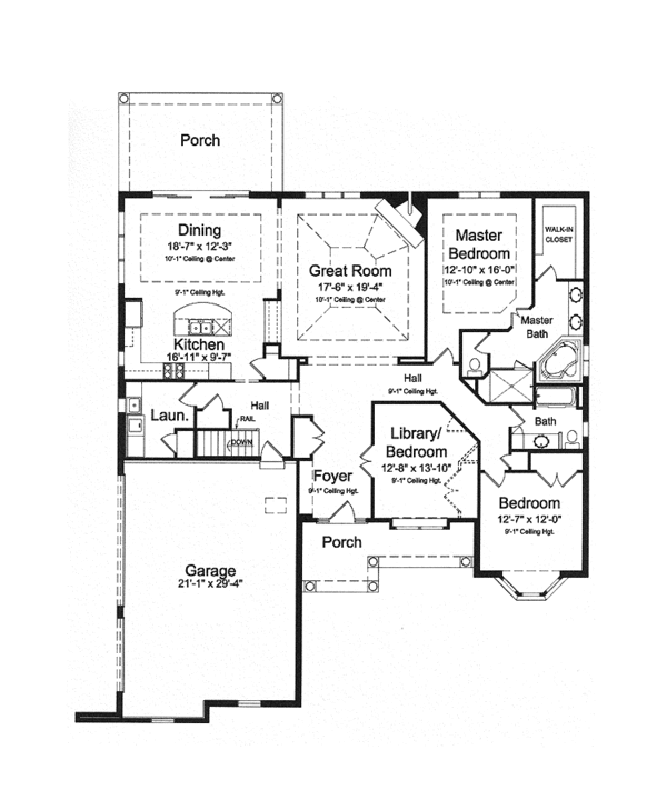 Home Plan - Cottage Floor Plan - Main Floor Plan #46-826