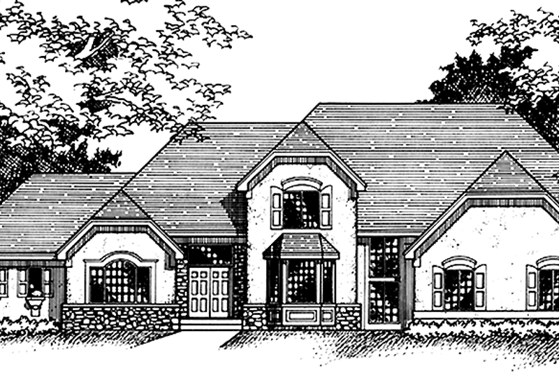 Architectural House Design - Country Exterior - Front Elevation Plan #51-776