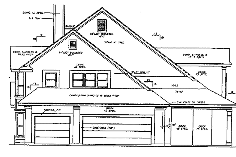 Home Plan - Exterior - Other Elevation for Country House Plan #472-240 - 4 bed, 3.5 bath