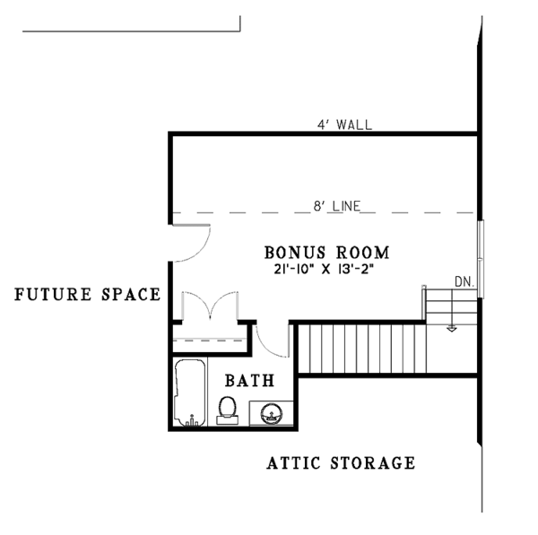 House Design - Country Floor Plan - Upper Floor Plan #17-3039