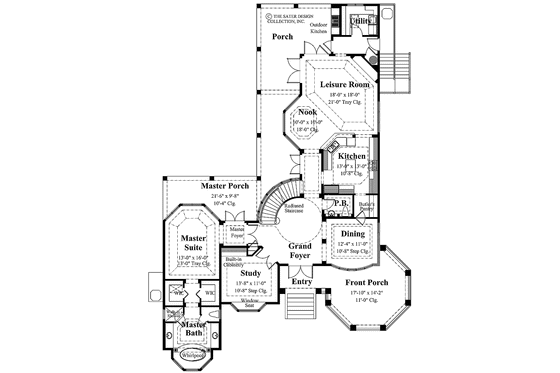 Floor Plan - Main Floor for Victorian House Plan #930-166 - 4 bed, 3.5 bath