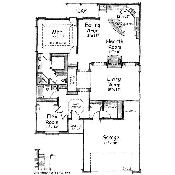 Dream House Plan - Traditional Floor Plan - Main Floor Plan #20-1373