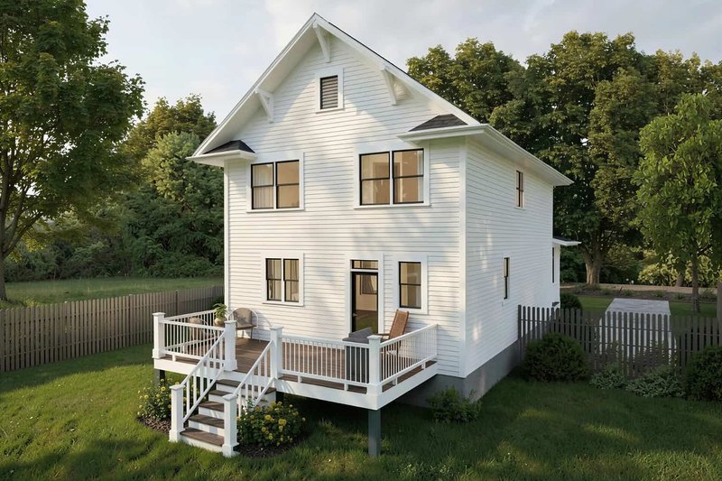 Dream House Plan - Exterior - Rear Elevation for Farmhouse House Plan #79-268 - 3 bed, 2.5 bath