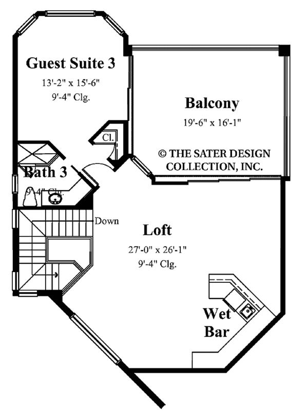 Home Plan - Mediterranean Floor Plan - Upper Floor Plan #930-328