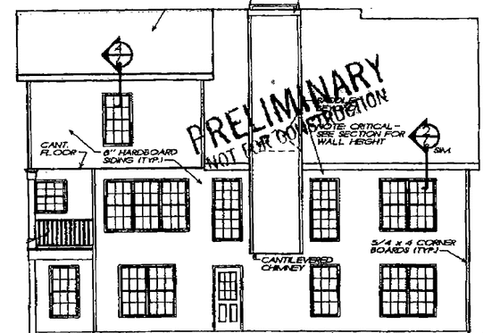 Exterior - Rear Elevation for Country House Plan #927-548 - 3 bed, 2.5 bath